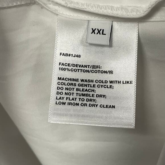NWD Lafayette 148 White Button Up Wilkes Italian Sculpted Cotton Shirt Size XXL - Picture 9 of 9